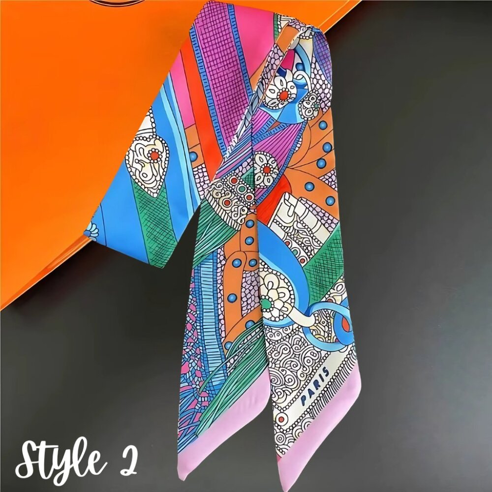 Skinny Scarf - Bag Charm, Bow, Neck Tie - Scarves Collection - Picture 5 of 17